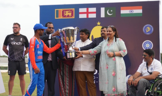 Players at an Asia Cup ceremony